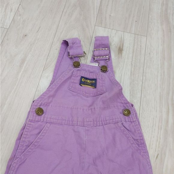 Vintage USA OshKosh B’gosh Baby Girls Overalls Vestbak 12 Mos Purple Lavender. - Picture 3 of 8